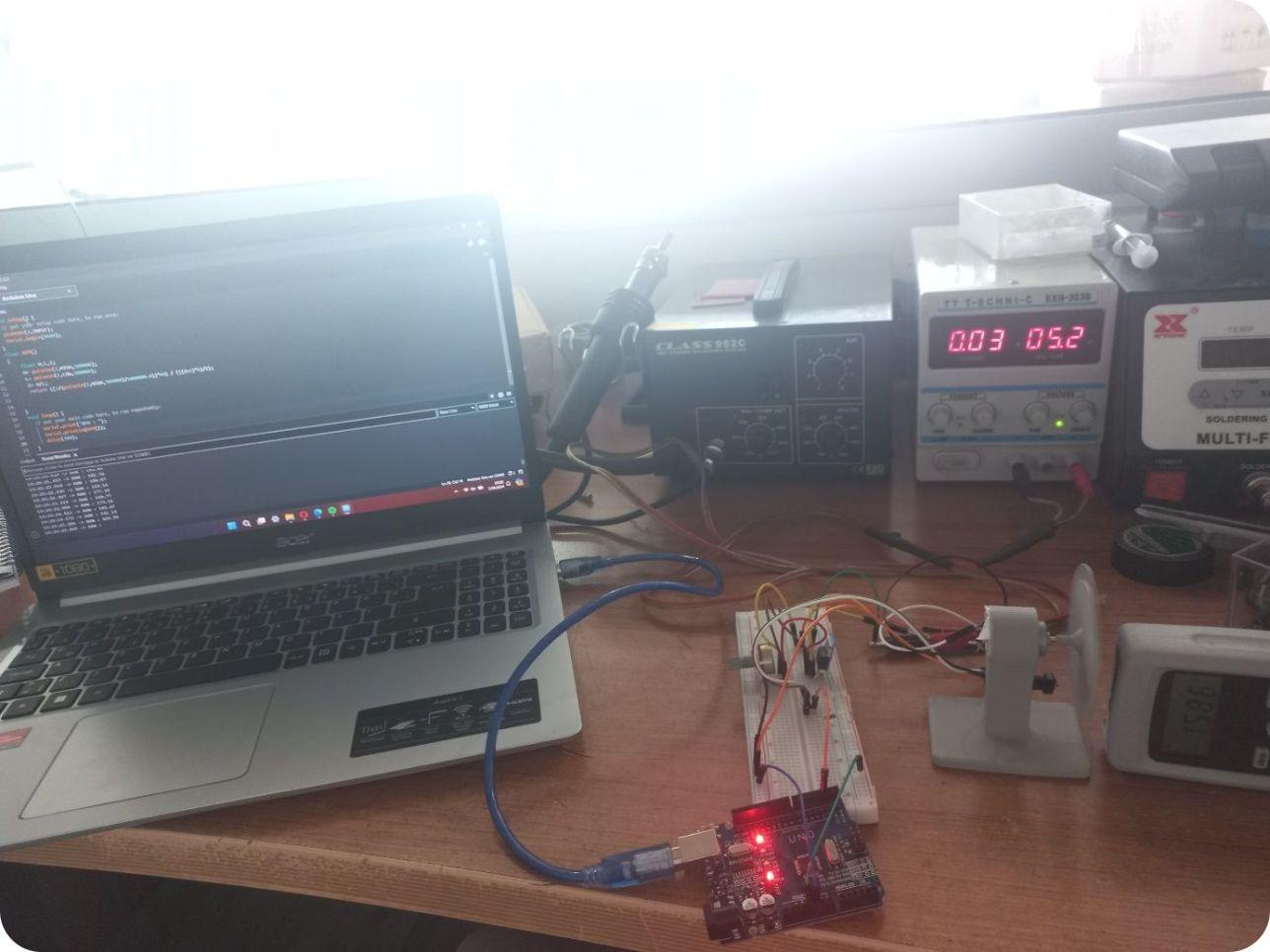 ATmega328P Arduino bench setup with power supply